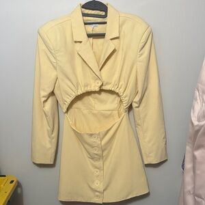 Danielle Bernstein Cream Blazer Dress